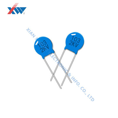 Bon prix Condensateur céramique haute tension porcelaine 103M/2KV 10NF 2000V P7.5MM bleu en ligne